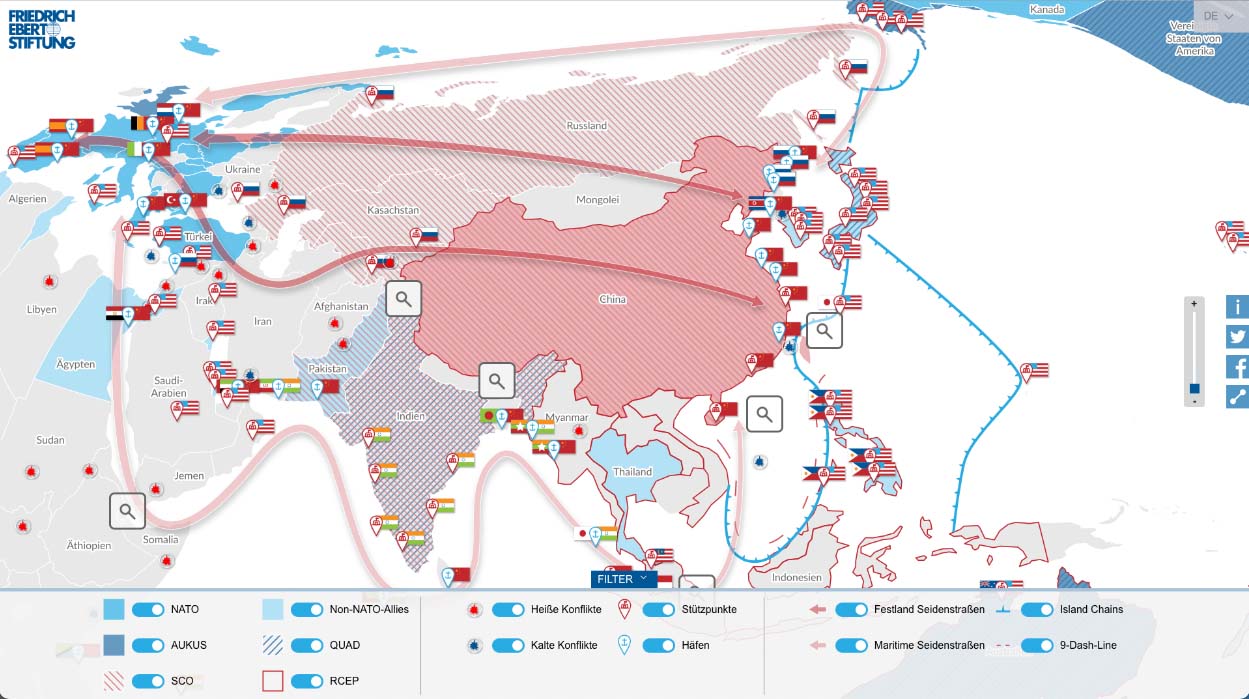 interaktive Infografik neue Geopolotik Eurasien
