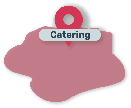 Schaltfläche Catering Mouseover