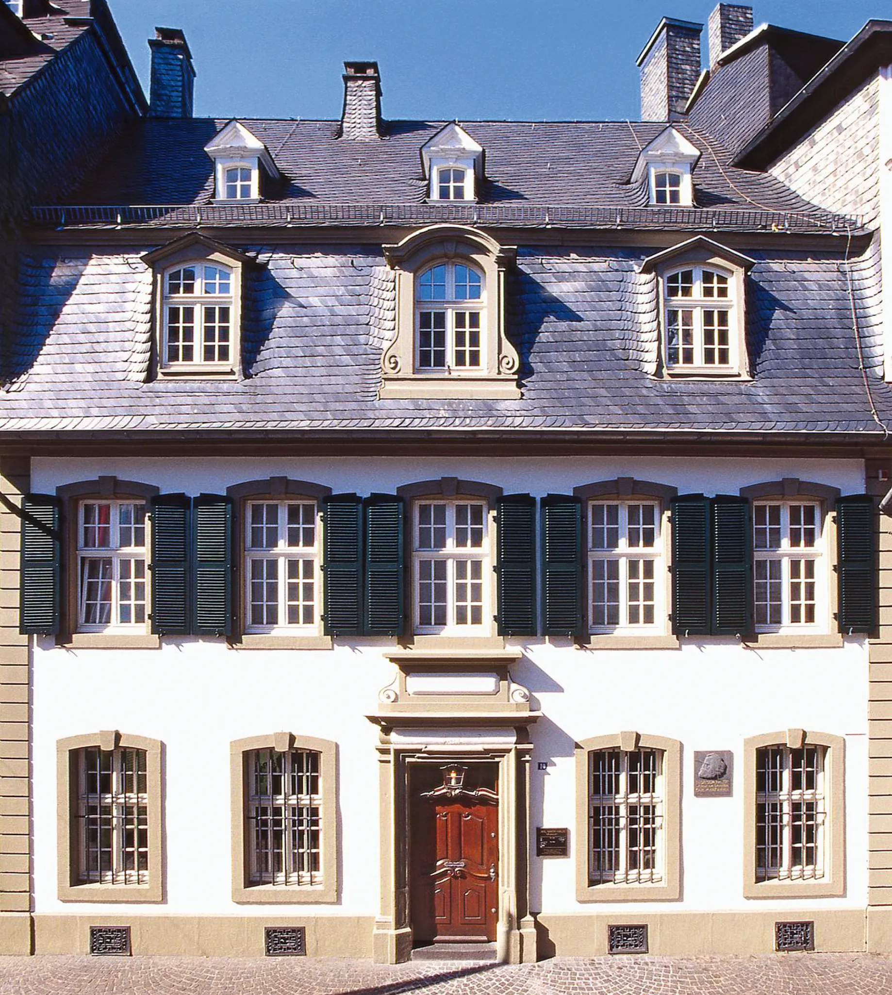 Die Fassade des Museums Karl-Marx-Haus in Trier, 2015.