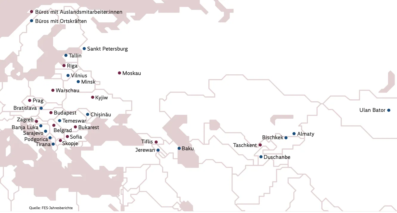 Die Auslandsbüros der Freidrich-Ebert-Stiftung
