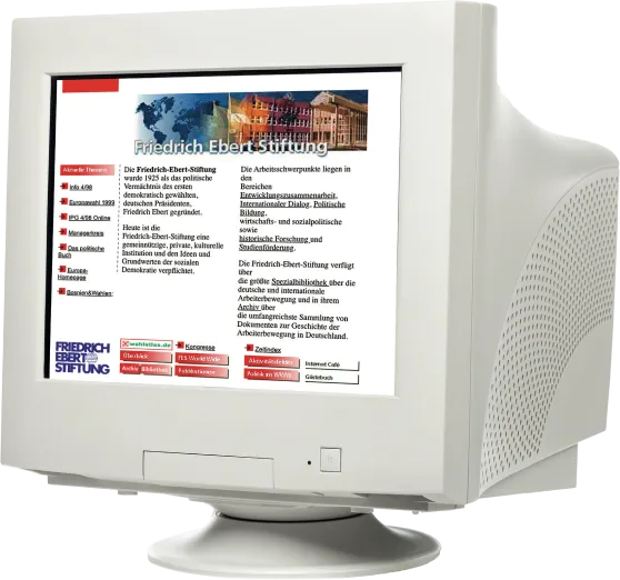 Internet Archive Bildschirm aus dem Jahr 1999