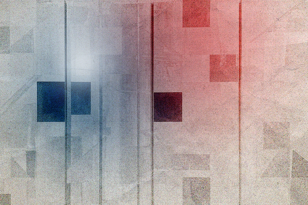 Abstraktes Bild mit verschiedenen Formen (Quadrate)