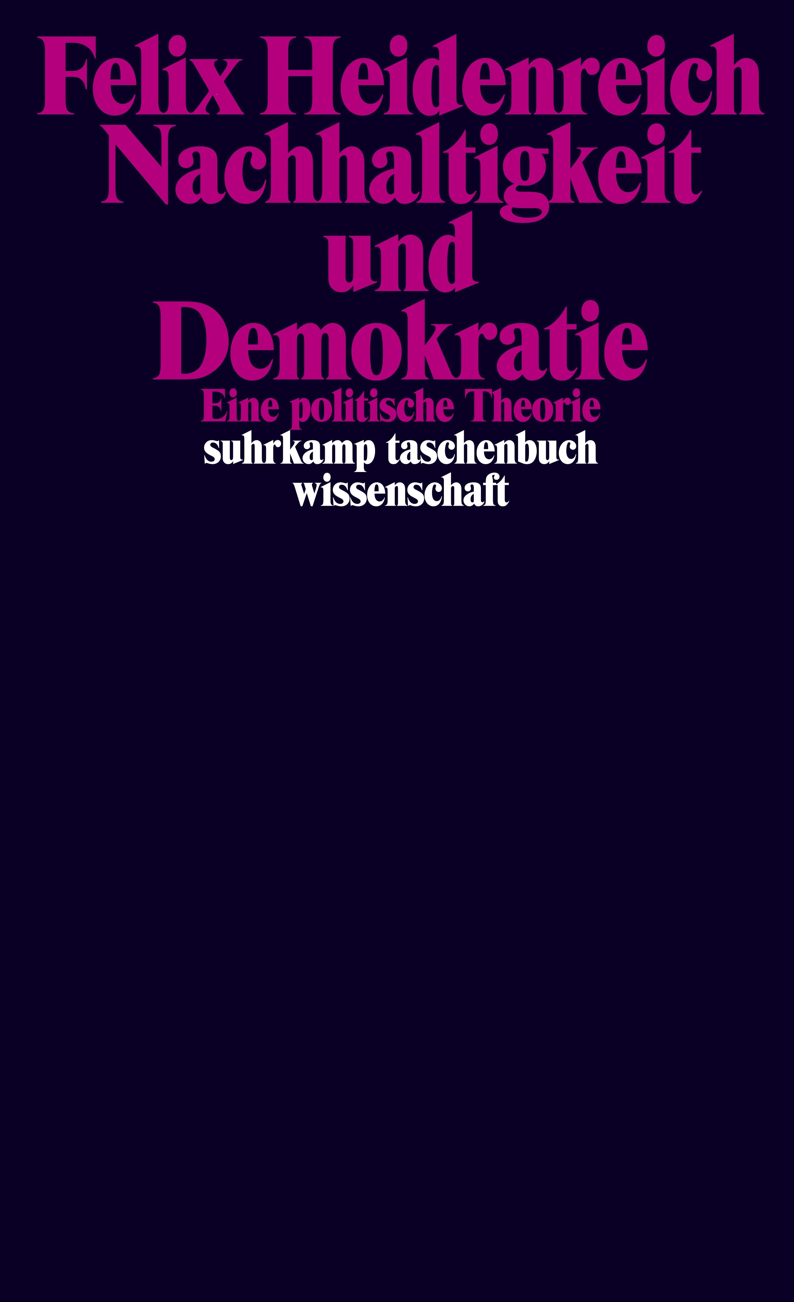 Buchcover Felix Heidenreich Nachhaltigkeit und Demokratie