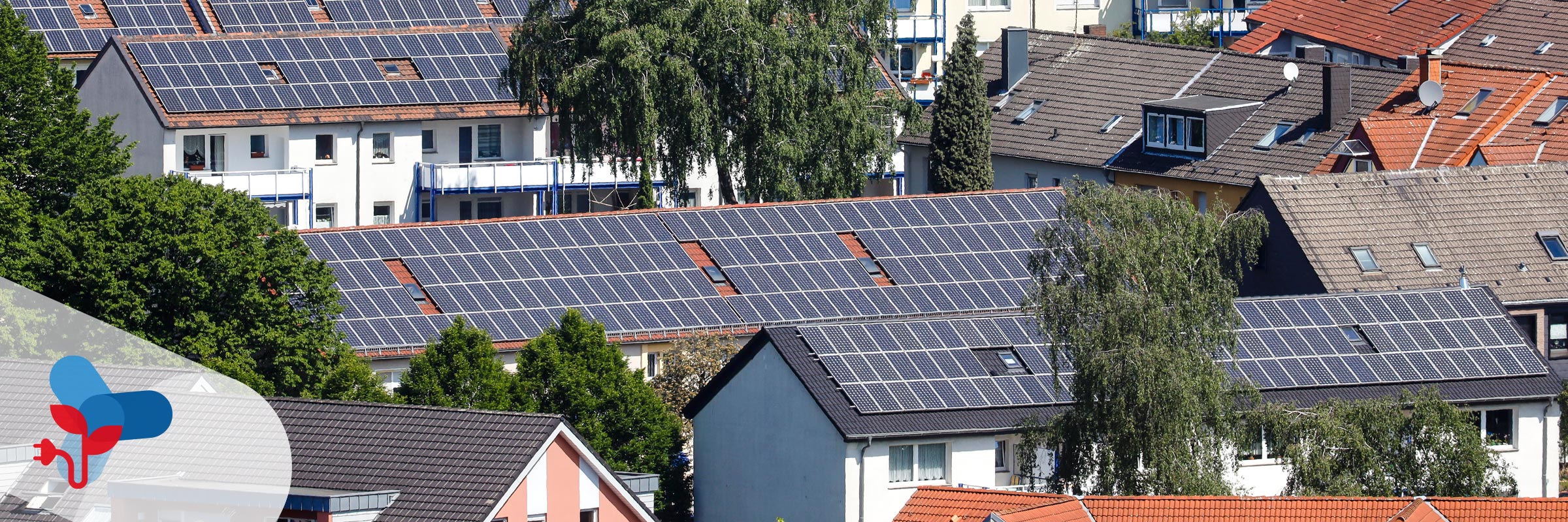 Mehrfamilienhäuser mit Solardächern, Solarsiedlung, Innovation City Ruhr, Bottrop, Ruhrgebiet, Nordrhein-Westfalen, Deutschland 