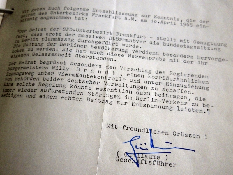 Brief von G. an den SPD-Parteivorstand, 15. April 1965