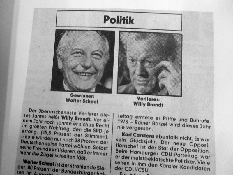 Walter Scheel und Willy Brandt, ''Gewinner'' und ''Verlierer''
