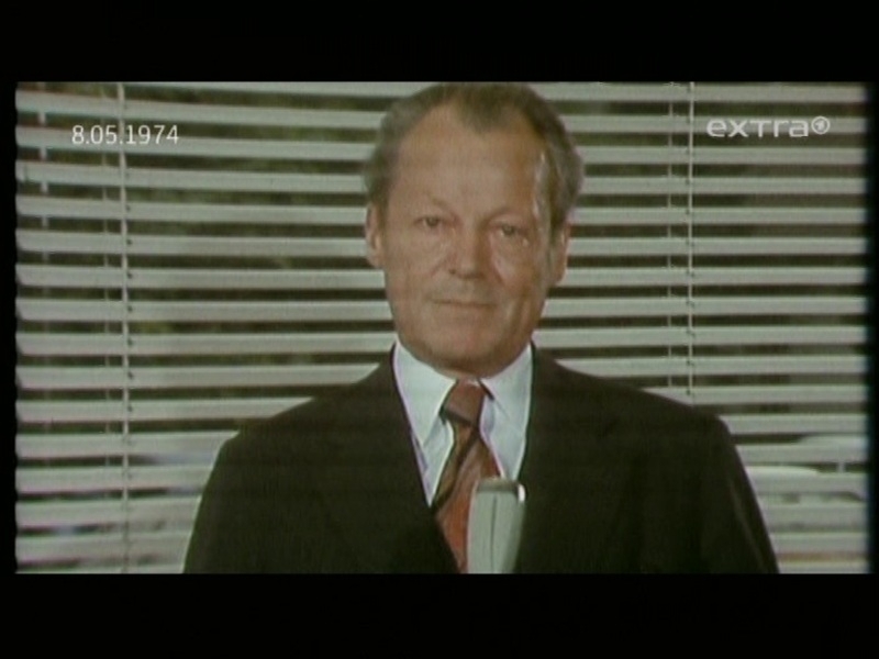 Willy Brandt erläutert seinen Rücktritt