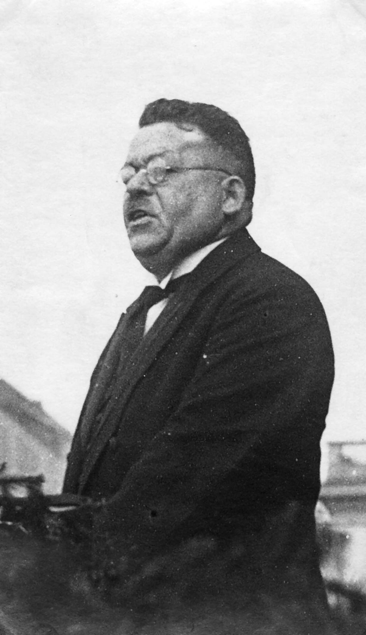 Friedrich Ebert während einer Ansprache, ca. 1924