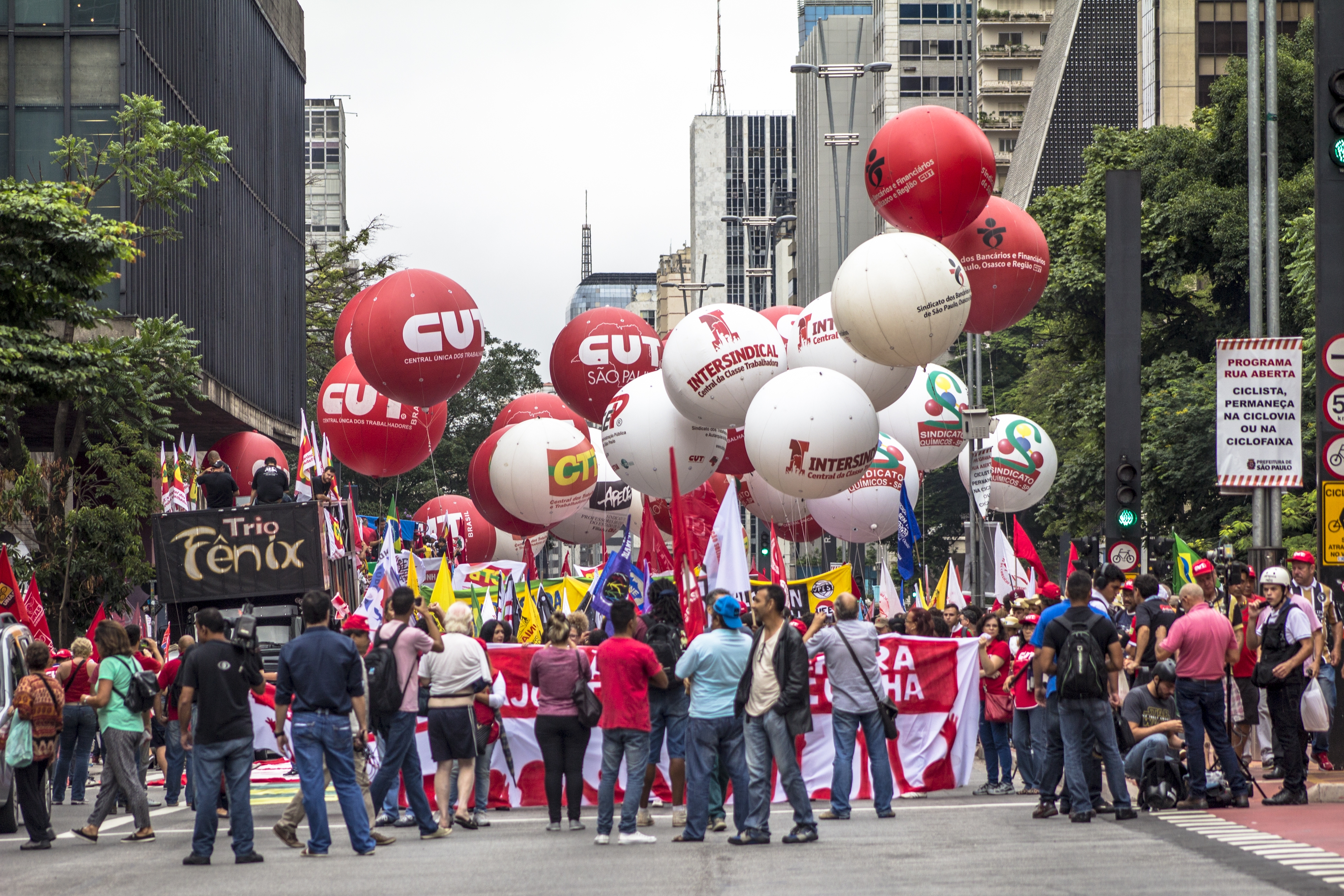 Demonstration zur sozialen Gerechtigkeit in Brasilien