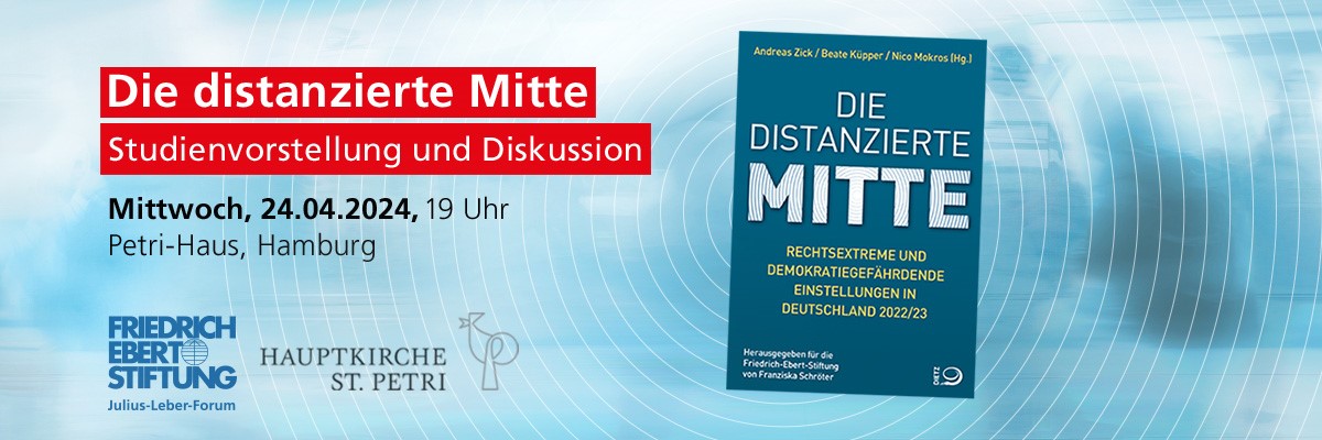 Buchcover der neuen Mitte-Studie "die distanzierte Mitte"