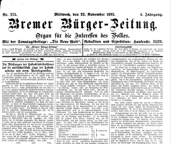 Bremer Bürger Zeitung 
