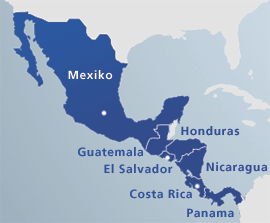 Geographische Karte Mittelamerika
