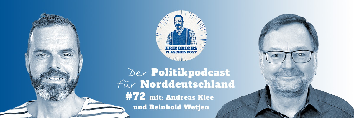 das Bild zeigt die Teilnehmer am Podcast Andreas Klee und Reinhold Wetjen