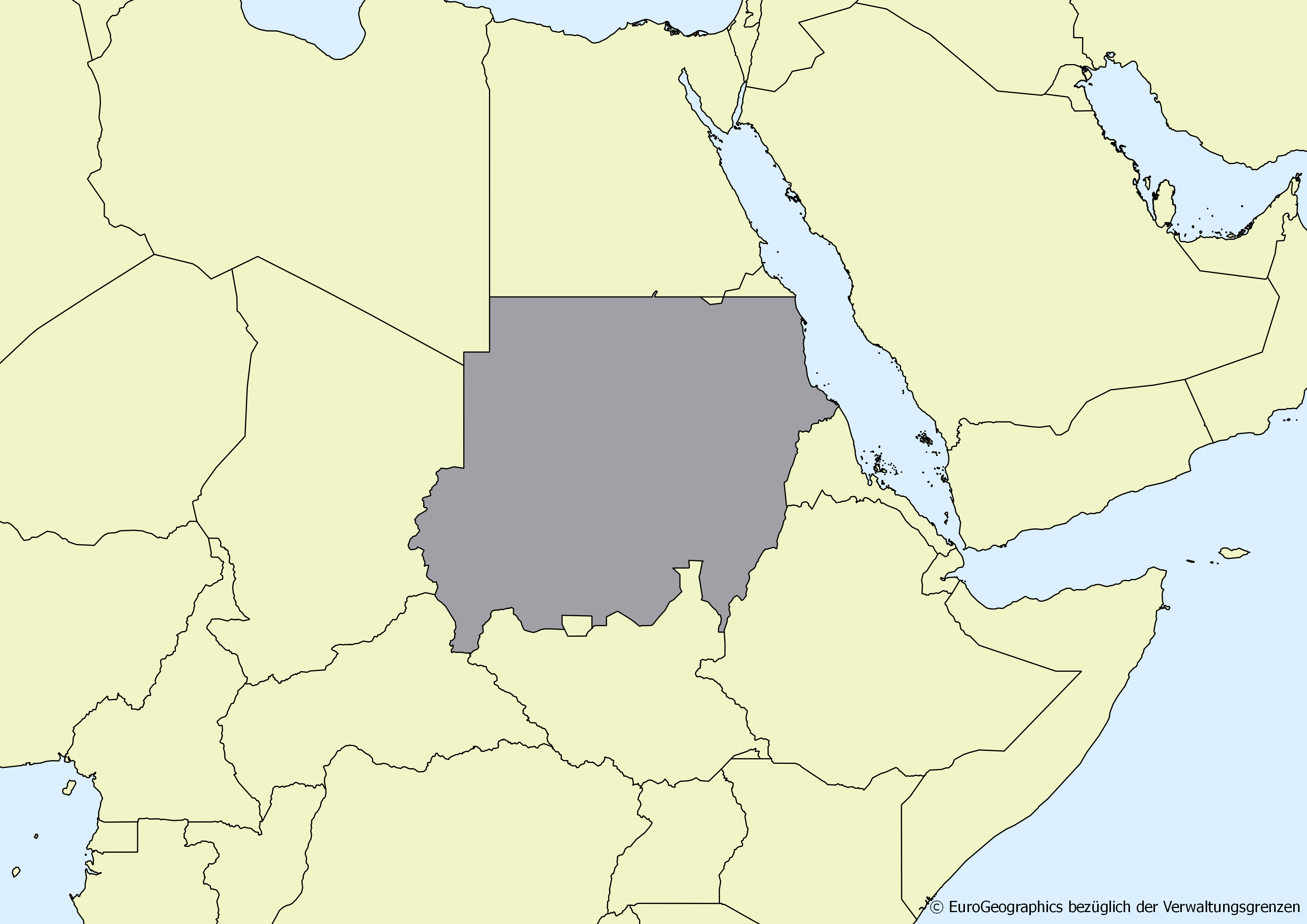 Landkarte Sudan