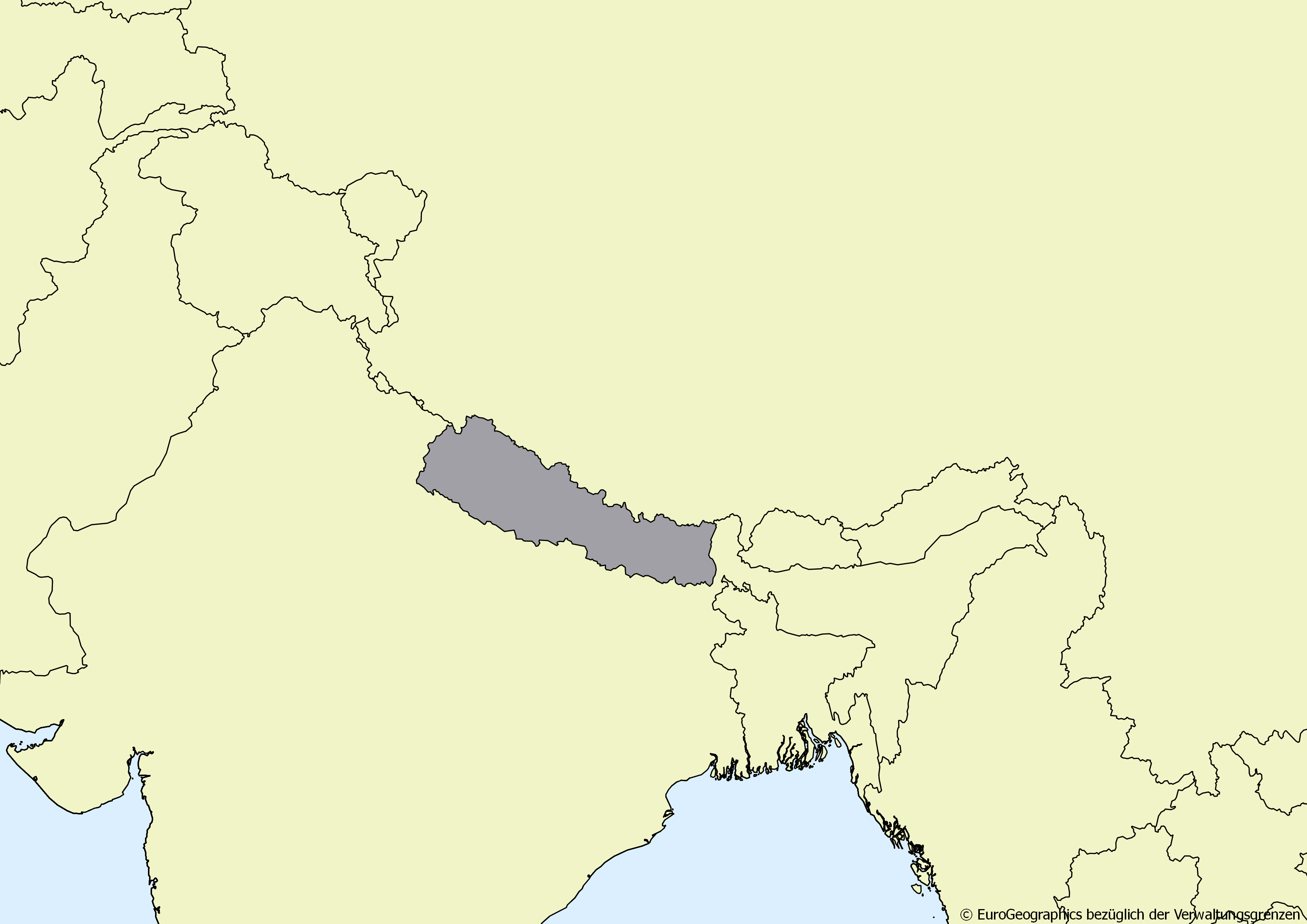 Landkarte Nepal