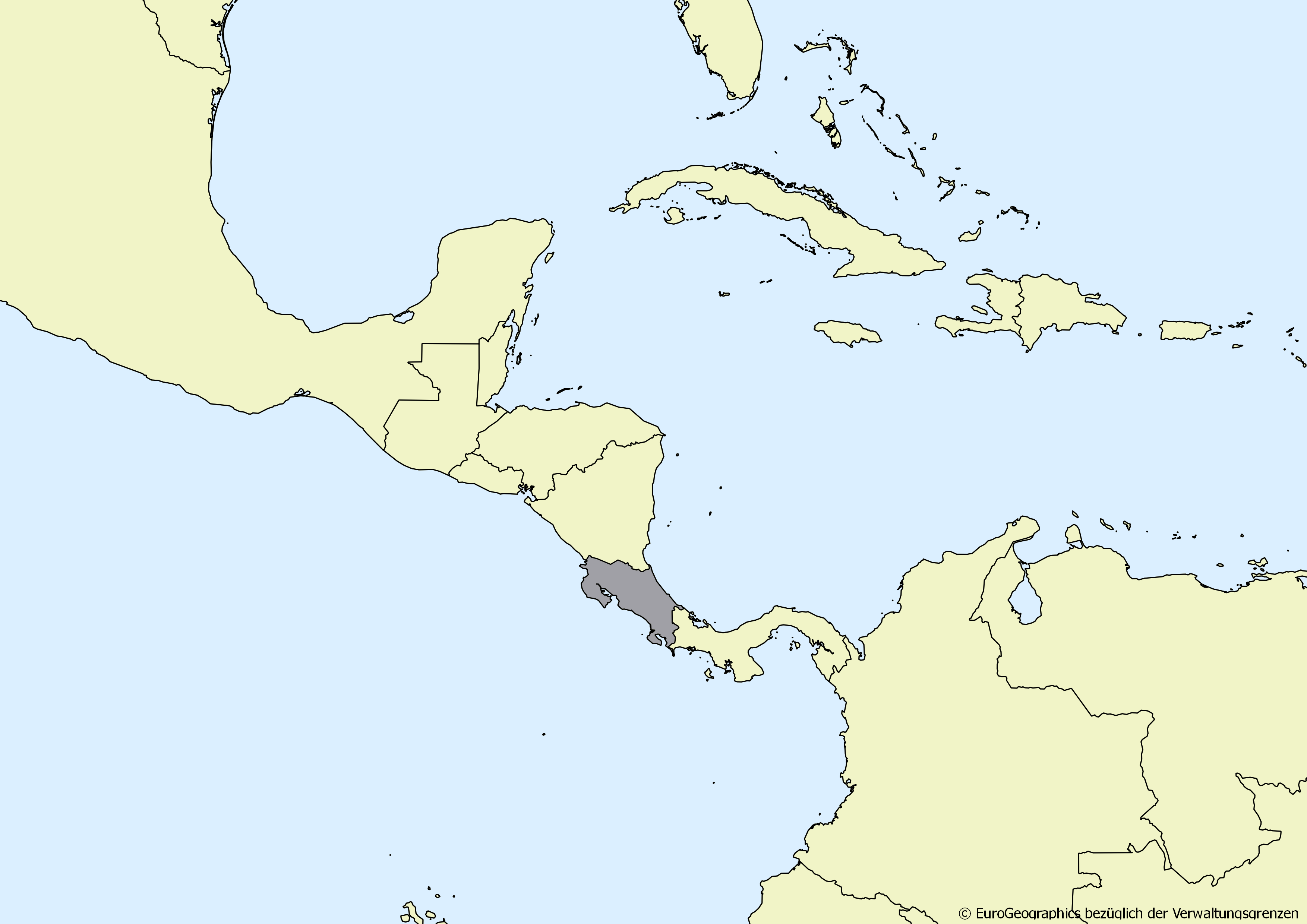 Landkarte Costa Rica