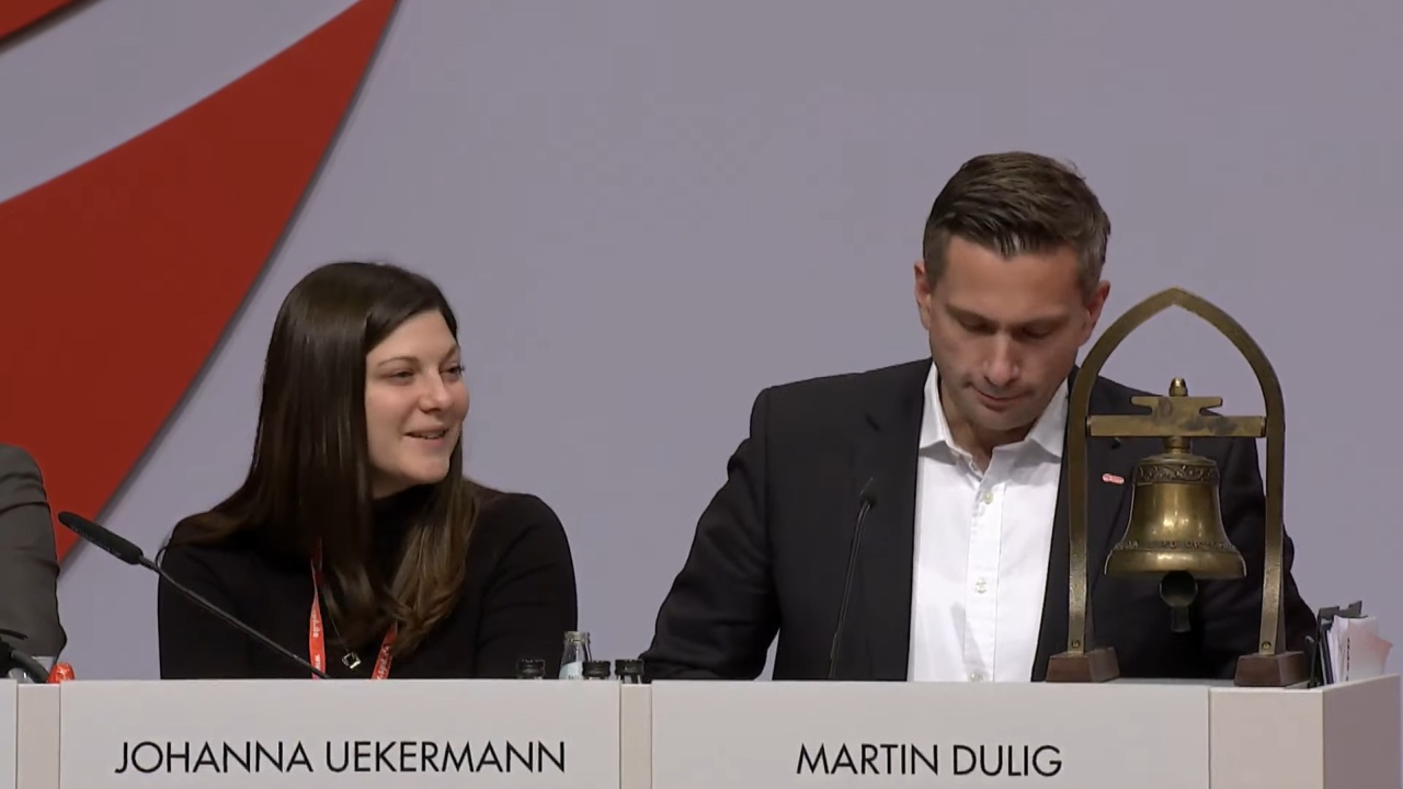 SPD-Parteitag in Berlin, 06.-08.12.2019: Johanna Uekermann, Martin Dulig