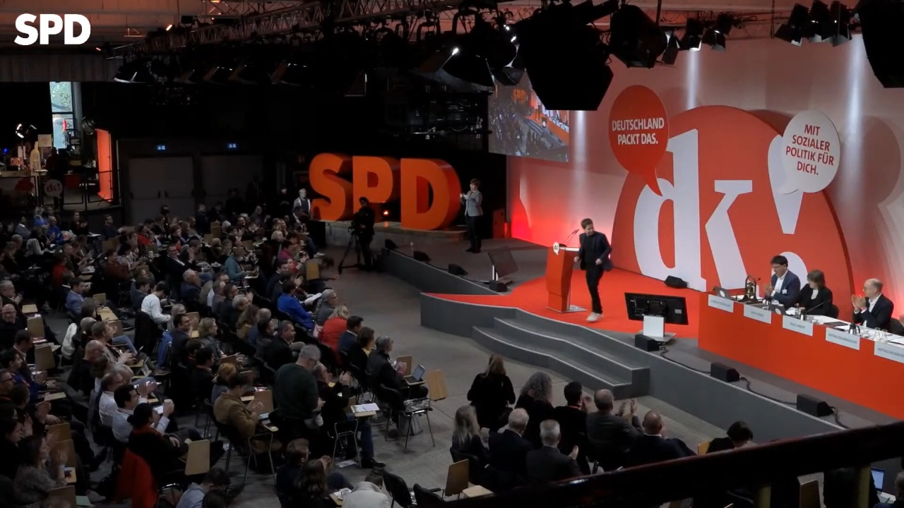 SPD-Debattenkonvent in Berlin, 05./06.11.2022: Kevin Kühnert, Florian von Brunn, Katja Pähle, Niels Annen