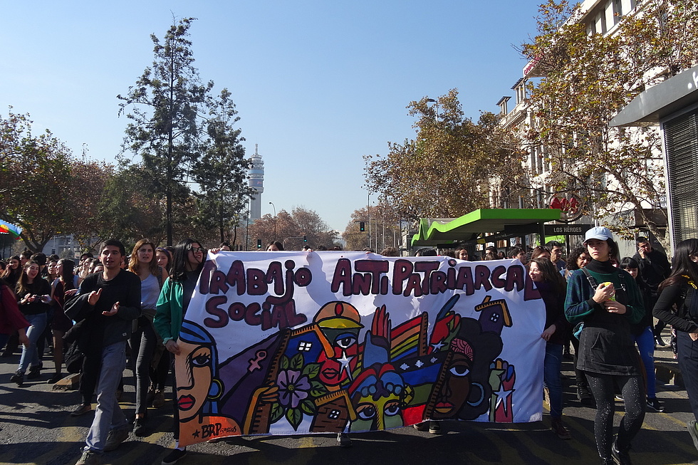  Marcha Feminista (Übersetzung feministischer Marsch) in Chile am 06.06.2018