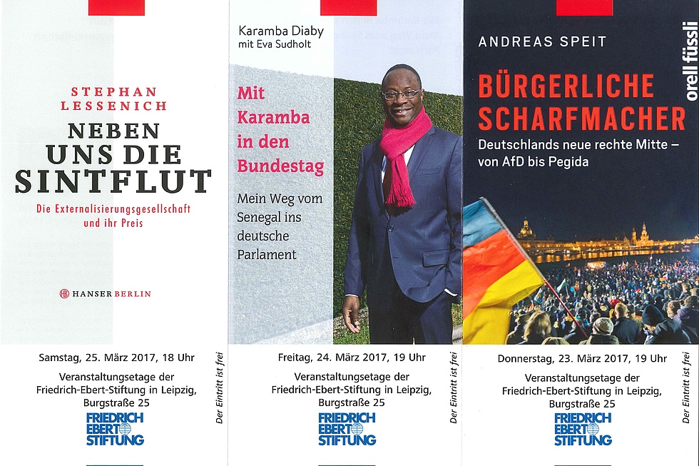 Buchcover zu unseren Veranstaltungen zur Leipziger Buchmesse 2017