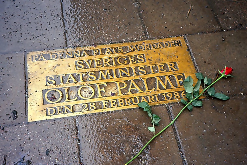 Gedenkplatte Olof Palme
