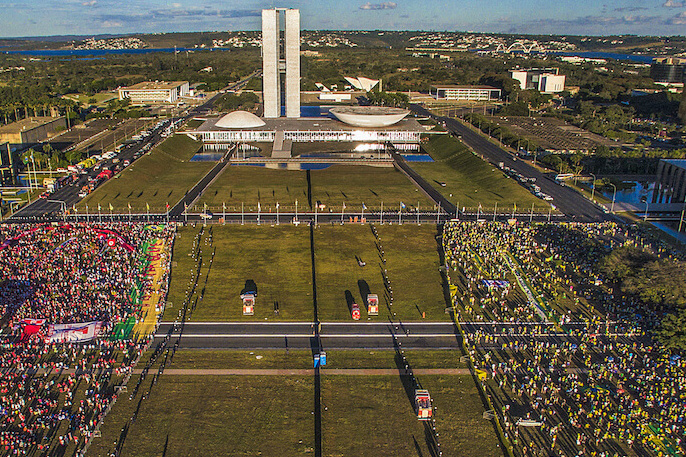 Demonstration in Brasilia, Brasilien