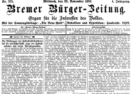 Bremer Bürger Zeitung 