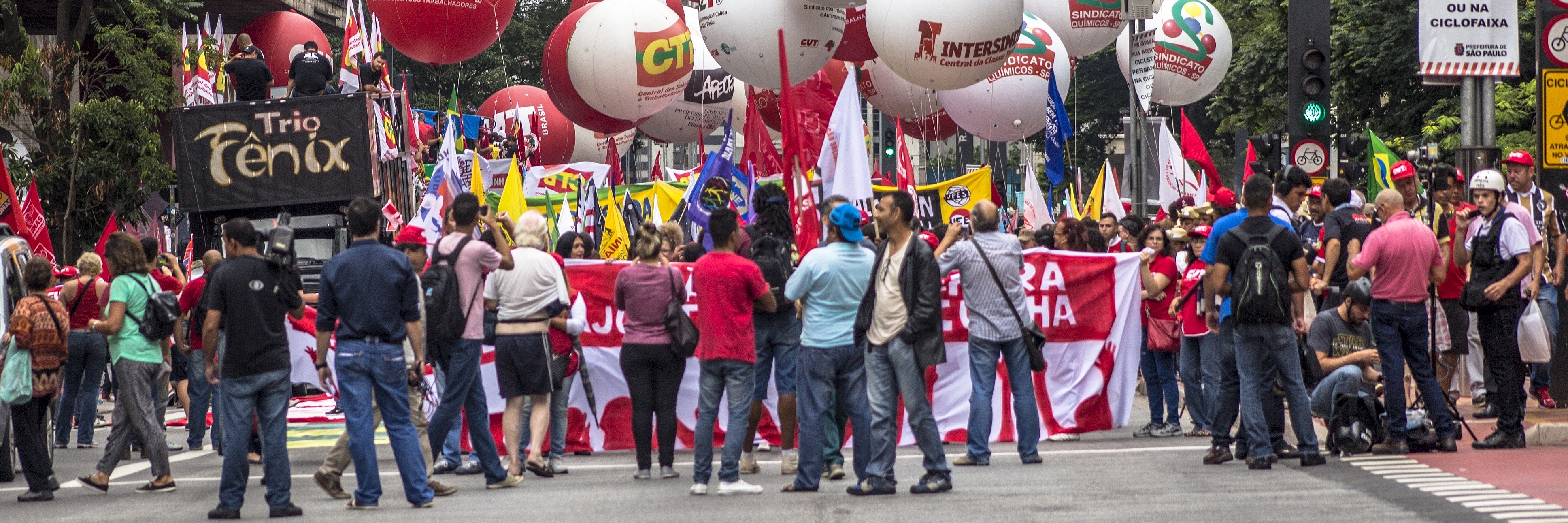 Demonstration zur sozialen Gerechtigkeit in Brasilien