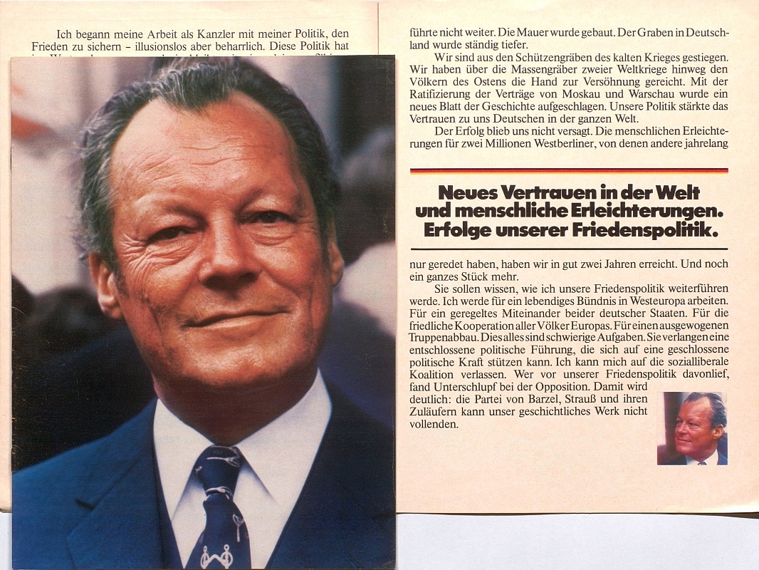 Zentrale Wahlbroschüre der SPD, Oktober 1972