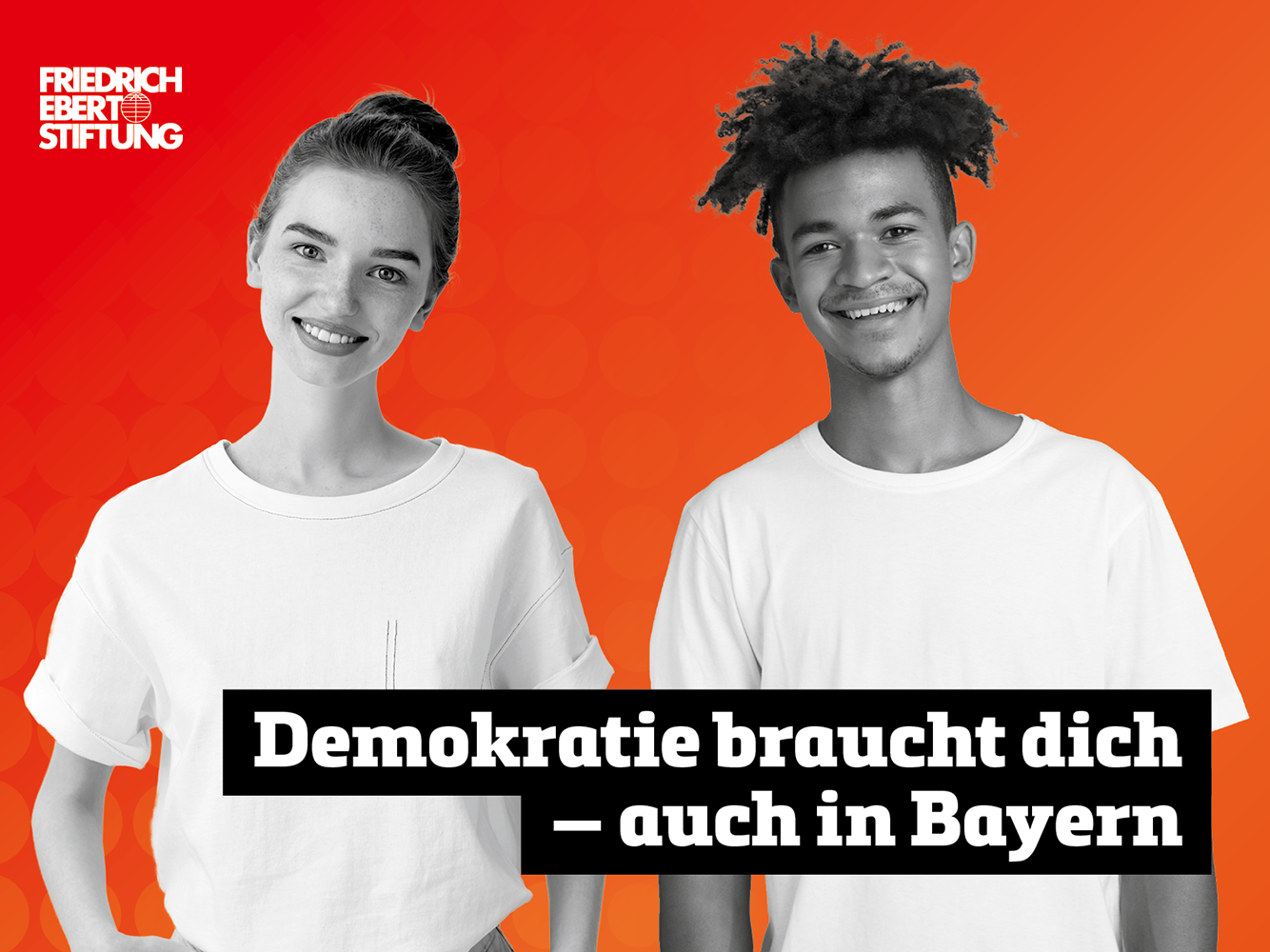 Postkarte Demokratie braucht dich auch in Bayern