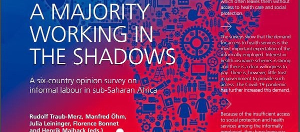Cover der Publikation: "A Majority working in the shadows". Übersetzung: "Eine Mehrheit arbeitet im Verborgenen."