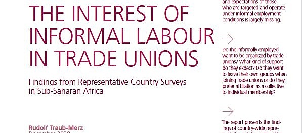 Cover Interest of Informal Labour. Übersetzung: Deckung der Interessen informeller Arbeit."
