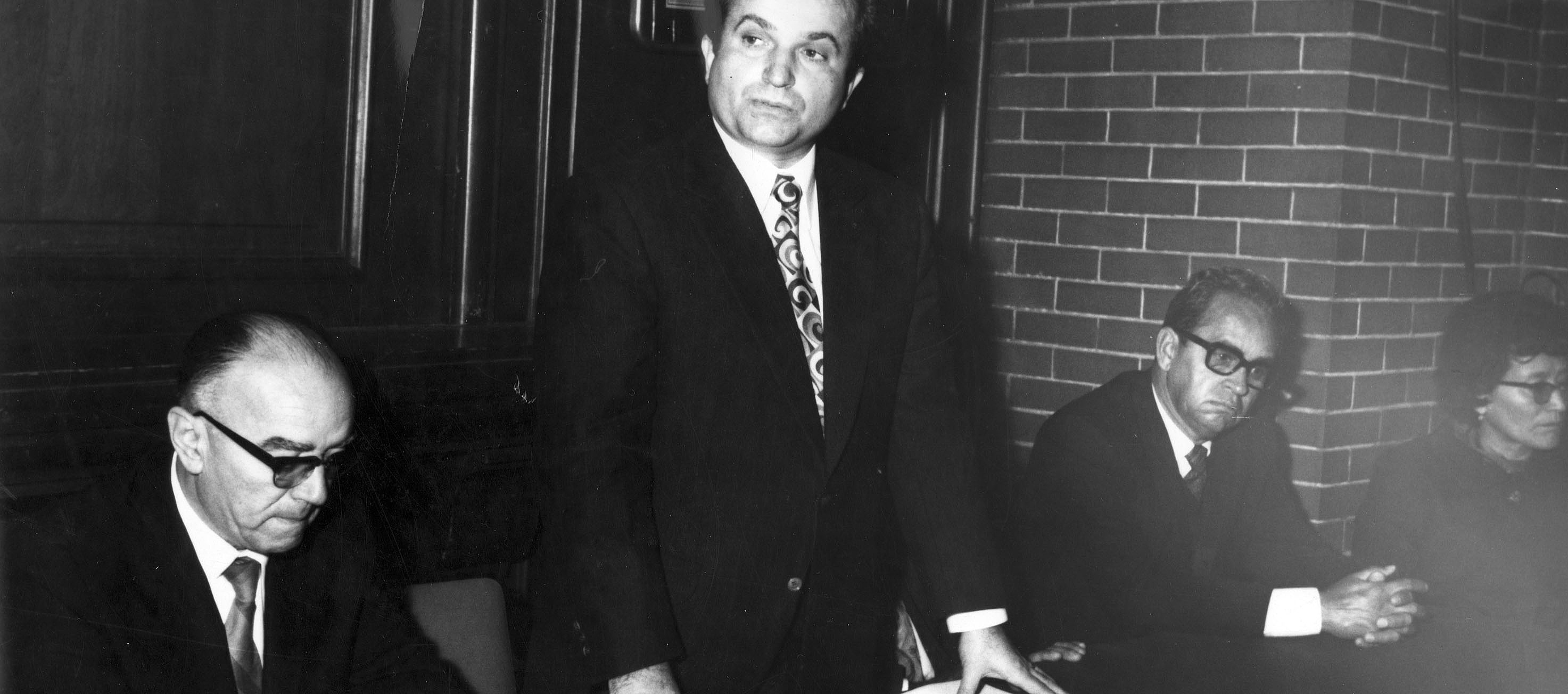 Dieter Koniecki (m.) bei einem Seminar zu Massenmedien und Erwachsenenbildung in Mexiko, 1972 