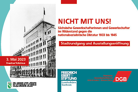 Das Foto zeigt ein Bld des Dresdner Gewerkschaftshauses