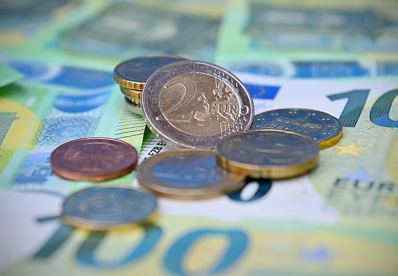 Symbolfoto: Geld sparen. Euro-Geldmünzen liegen auf Euro-Geldscheinen. Verlinkt auf Schwerpunktseite Progressive Finanzpolitik}