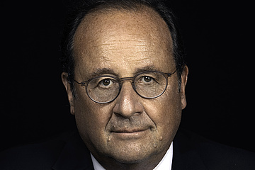 Portrait von François Hollande, bis 2017 Frankreichs Staatspräsident