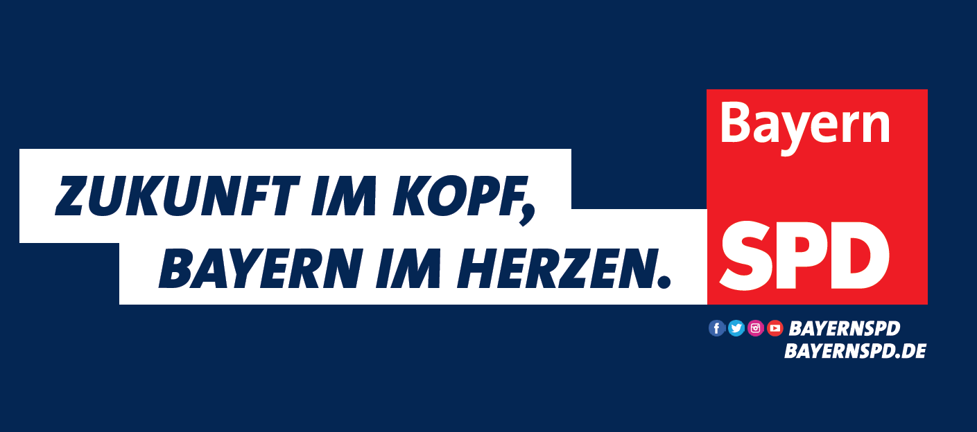 Ausschnitt aus Titelseite des Landtagswahlprogramms 2018 mit Logo der Bayern-SPD