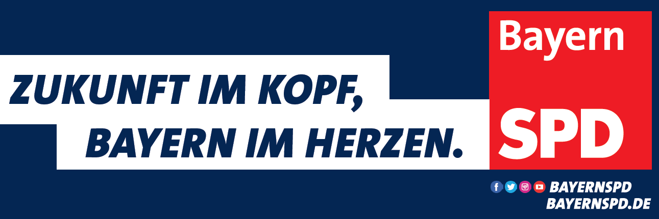 Ausschnitt aus Titelseite des Landtagswahlprogramms 2018 mit Logo der Bayern-SPD
