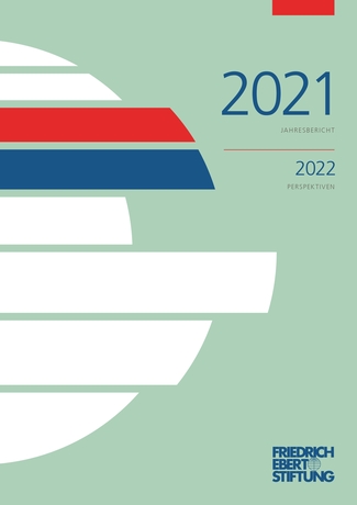 2021 Jahresbericht auf grünem Hintergrund