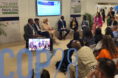 Panel beim FES-DGB-High Level Event auf der COP28 in Dubai