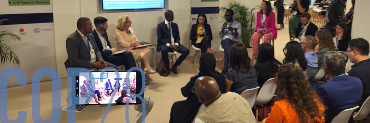 Panel beim FES-DGB-High Level Event auf der COP28 in Dubai