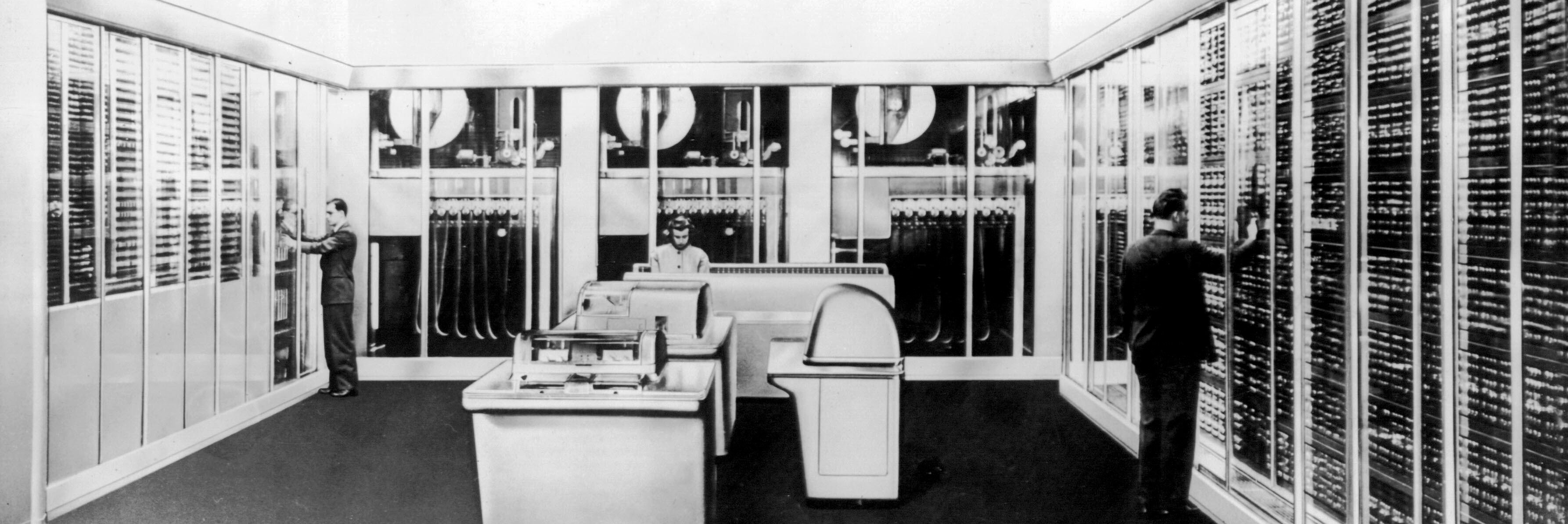 Aufnahme eines IBM-Computers 1948 in New York