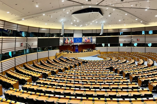 Der Plenarsaal des EU-Parlaments.