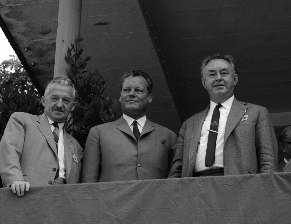 Wenzel Jaksch (links) mit Willy Brandt