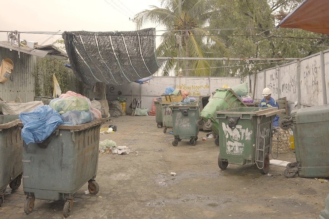 Eine Müllsammelstelle in Thanh Khe, Da Nang 