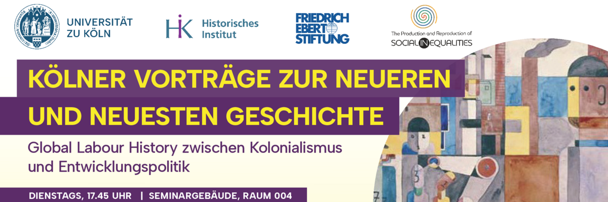 Plakat der Vortragsreihe "Kölner Vorträge zur neueren und neuesten Geschichte im Sommersemester 2024"