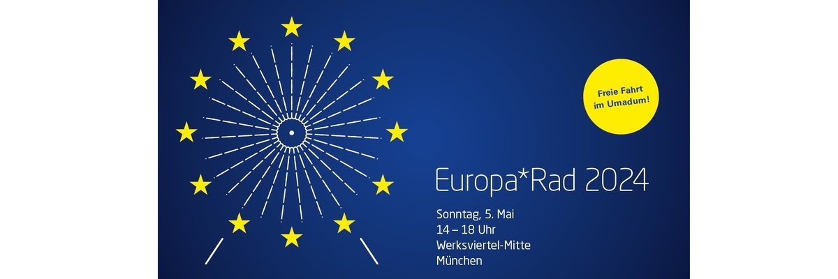 Die Sterne der Europaflagge und das Riesenrad bilden eine Einheit
