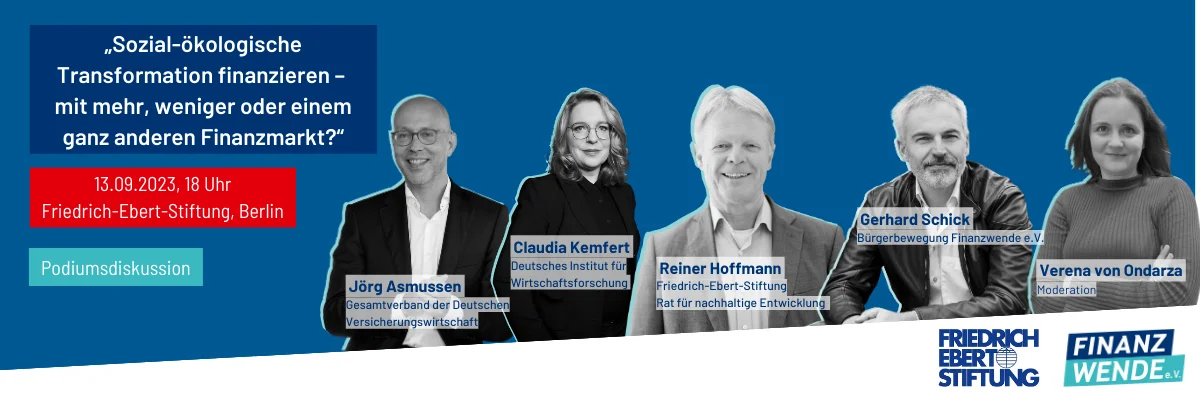 Veranstaltungsbild mit Fotos der Panelist_innen