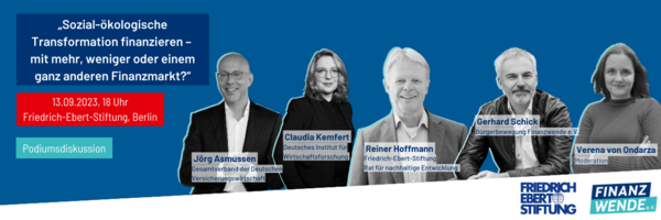 Veranstaltungsbild mit Fotos der Panelist_innen