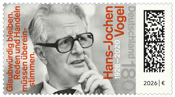 Ansicht Briefmarke Hans-Jochen Vogel